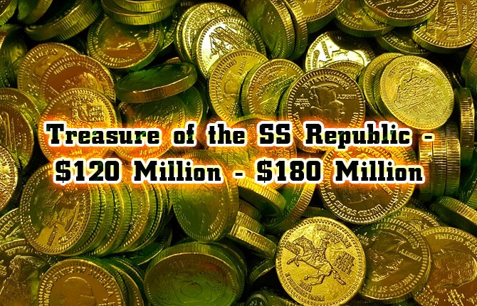 Treasure of the SS Republic - $120 Million - $180 Million