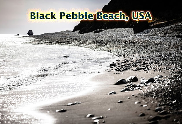 Black Pebble Beach, USA