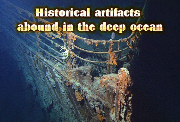 Historical artifacts abound in the deep ocean