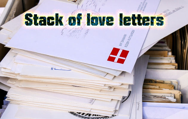 Stack of love letters