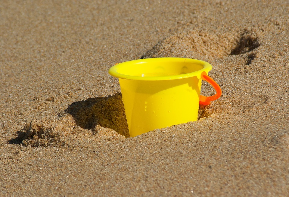 Pushover Sand Bucket Beach Holiday