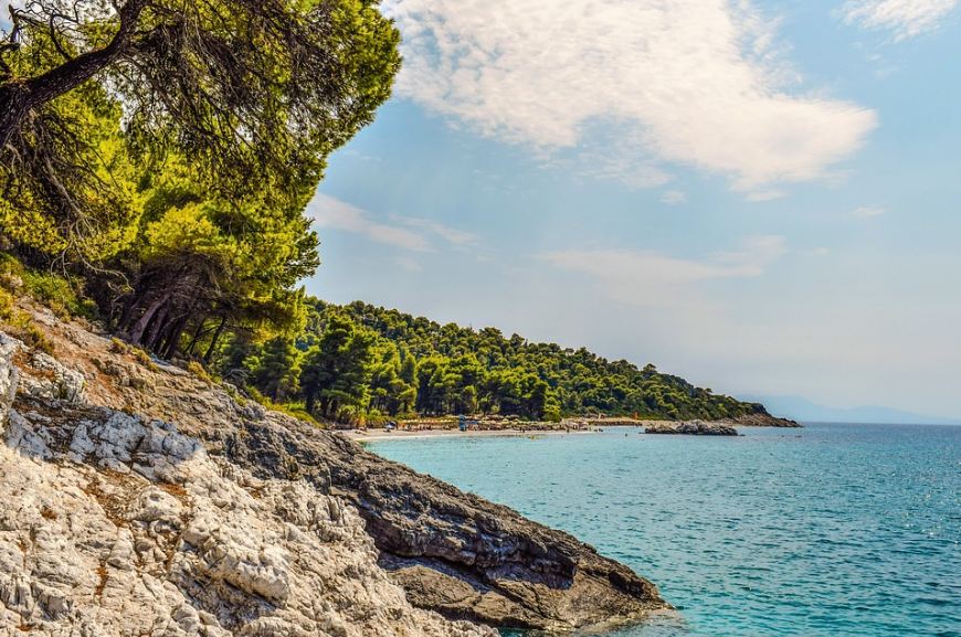 Kastani Beach in the island of Skopelos in Greece