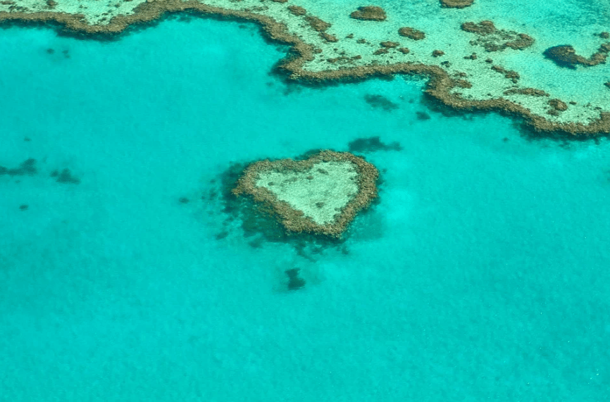 Heart Reef near Whitsunday Islands
